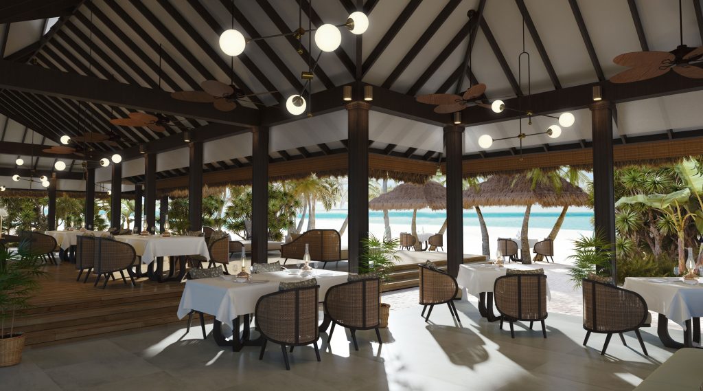 Naladhu Private Island Maldives - The Living Room - Interior View