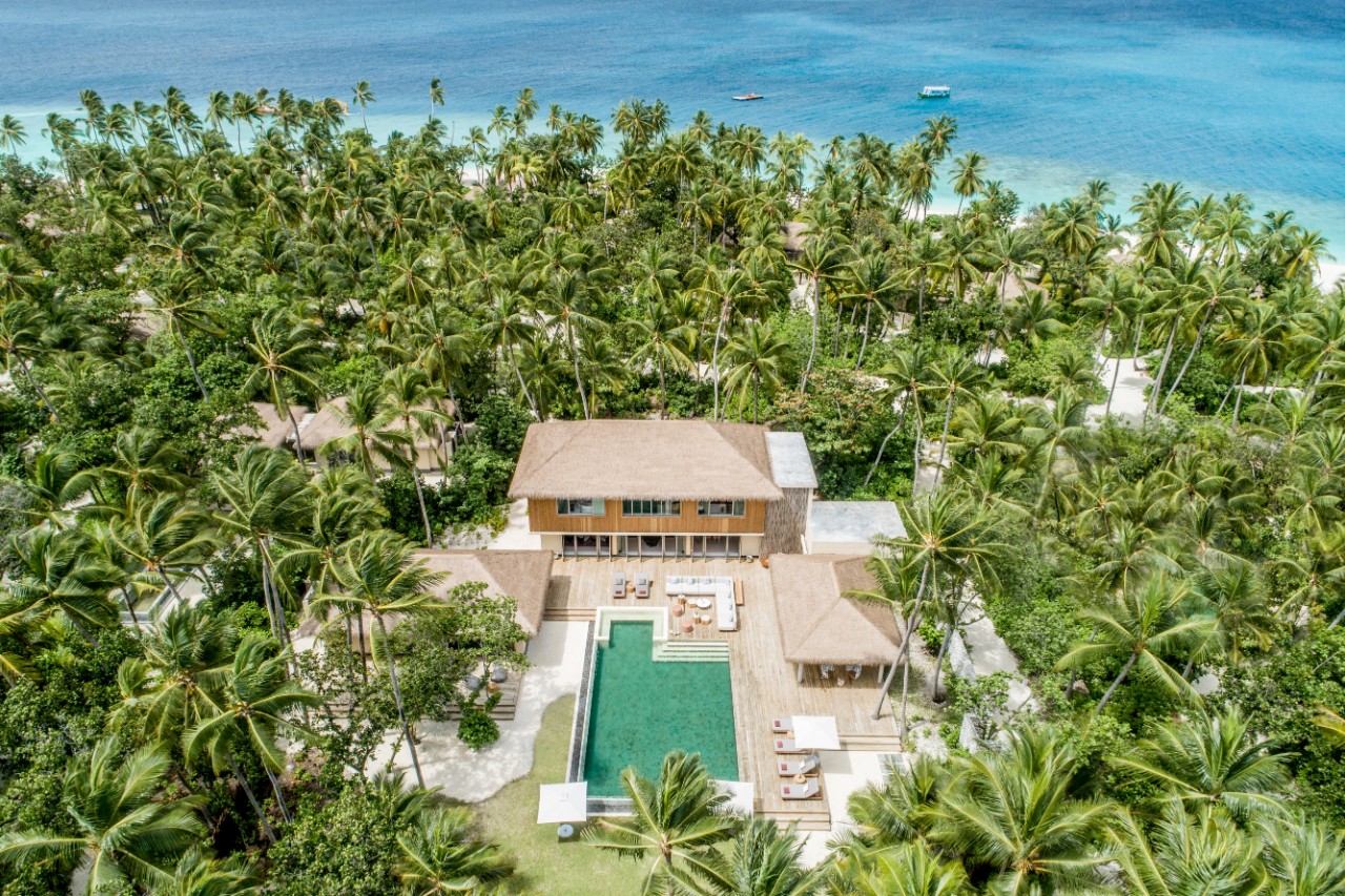 Royal Beachfront Residence - Lush Green Aerial Shot