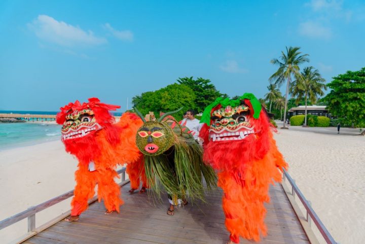 Lion Dance And Dragon Walk - Westin Maldives
