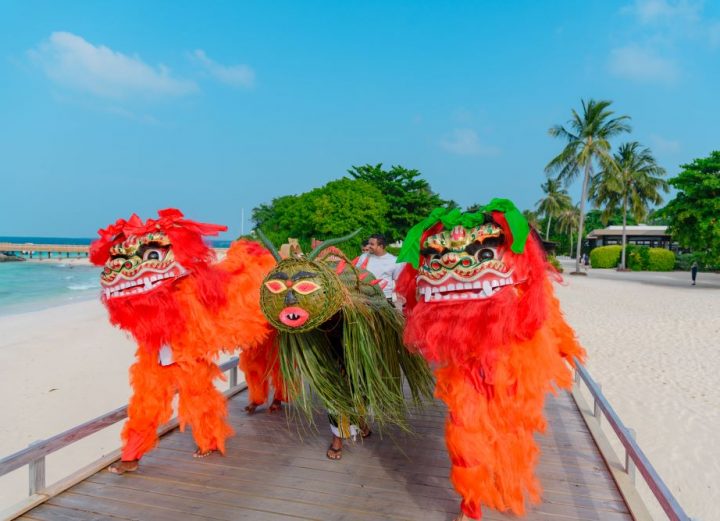Lion Dance And Dragon Walk - Westin Maldives