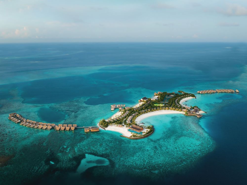 Hilton Maldives aerial view