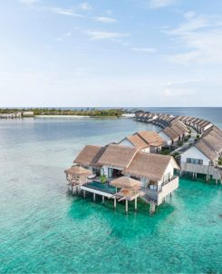 Hilton Aerial View Of Two Bedroom Overwater Pool Villa