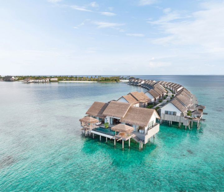 Hilton Aerial View Of Two Bedroom Overwater Pool Villa