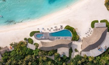 Batch Le Meridien Maldives Velaa Beach & Pool Aerial Shot