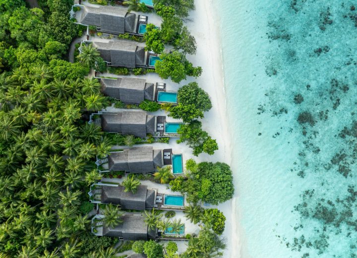 Dusit Thani Maldives Accommodation Beach Villa Exterior Aerial 8