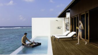 The Westin Maldives Floating Breakfast