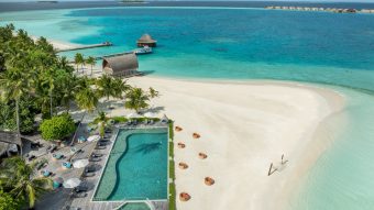 Angsana Velavaru Pool Bar Beach Pavilion Aerial 7