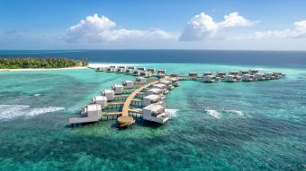 Alila Kothaifaru Maldives Water Villa Aerial Shot