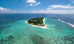 Alila Kothaifaru Maldives Island Aerial Shot Side Angle