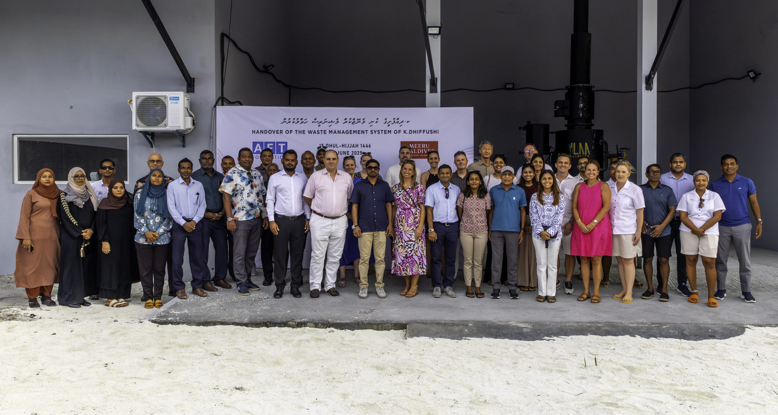 Meeru Maldives Resort, AFTF donate advanced waste management machinery to Dhiffushi