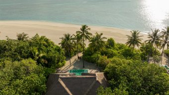 Noku Maldives Beach Pool Villa Aerial