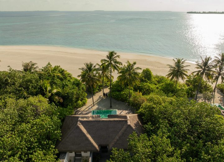Noku Maldives Beach Pool Villa Aerial