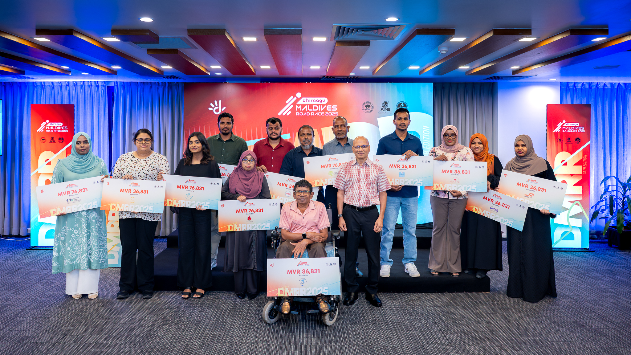 Dhiraagu Maldives Road Race donates MVR 678,800 to 13 child-focused NGOs