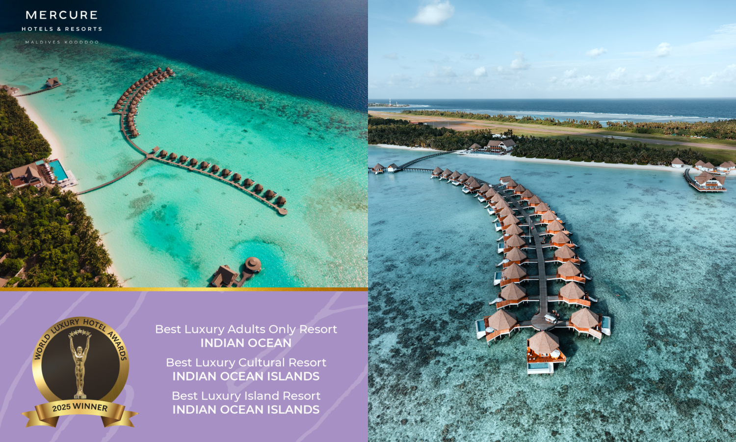 World Luxury Awards 2025: Treble for Mercure Maldives Kooddoo