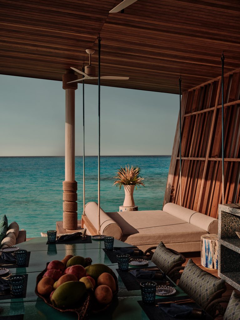 Here Mockup Oceanfront Terrace Dining Area