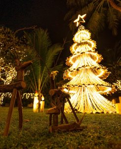 Upcycled Tree Made From Palm Branches A