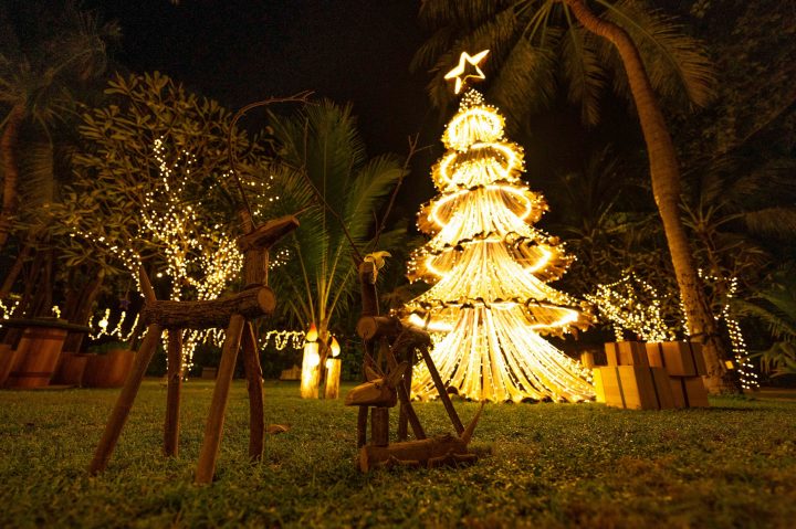 Upcycled Tree Made From Palm Branches A