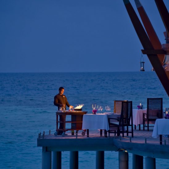 Baros Maldives Lighthouse flambe