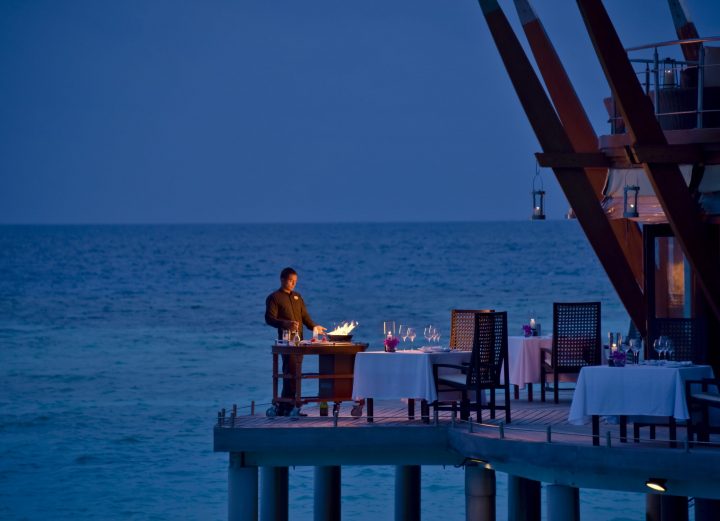 Baros Maldives Lighthouse flambe