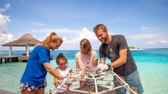 Sheraton Maldives Full Moon Resort & Spa Family Coral Planting