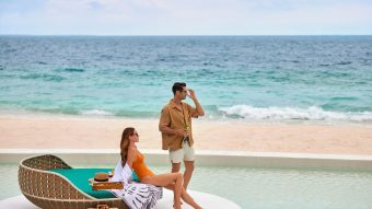 The Westin Maldives Miriandhoo Resort Couple At The Poolside