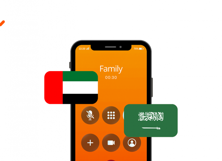 Free Calls to Saudi Arabia & UAE Media Visual