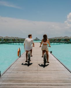 Villa Park Lifestyle Couple on Bicycle Large