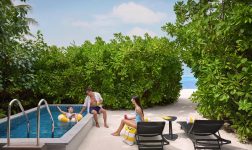 Le Meridien Maldives Resort and Spa Two Bedroom Beach Villa Family at the pool