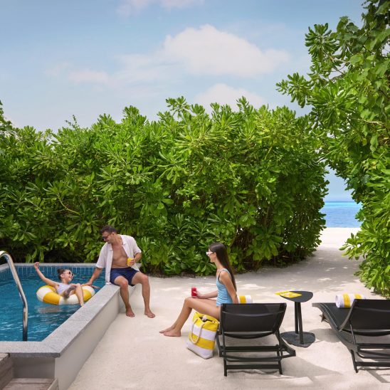 Le Meridien Maldives Resort and Spa Two Bedroom Beach Villa Family at the pool
