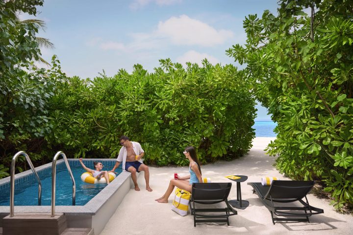 Le Meridien Maldives Resort and Spa Two Bedroom Beach Villa Family at the pool