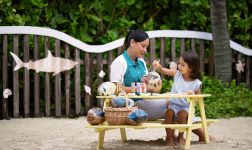 The Westin Maldives Miriandhoo Resort Coconut Painting at Westin Family Kids Club