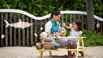The Westin Maldives Miriandhoo Resort Coconut Painting at Westin Family Kids Club