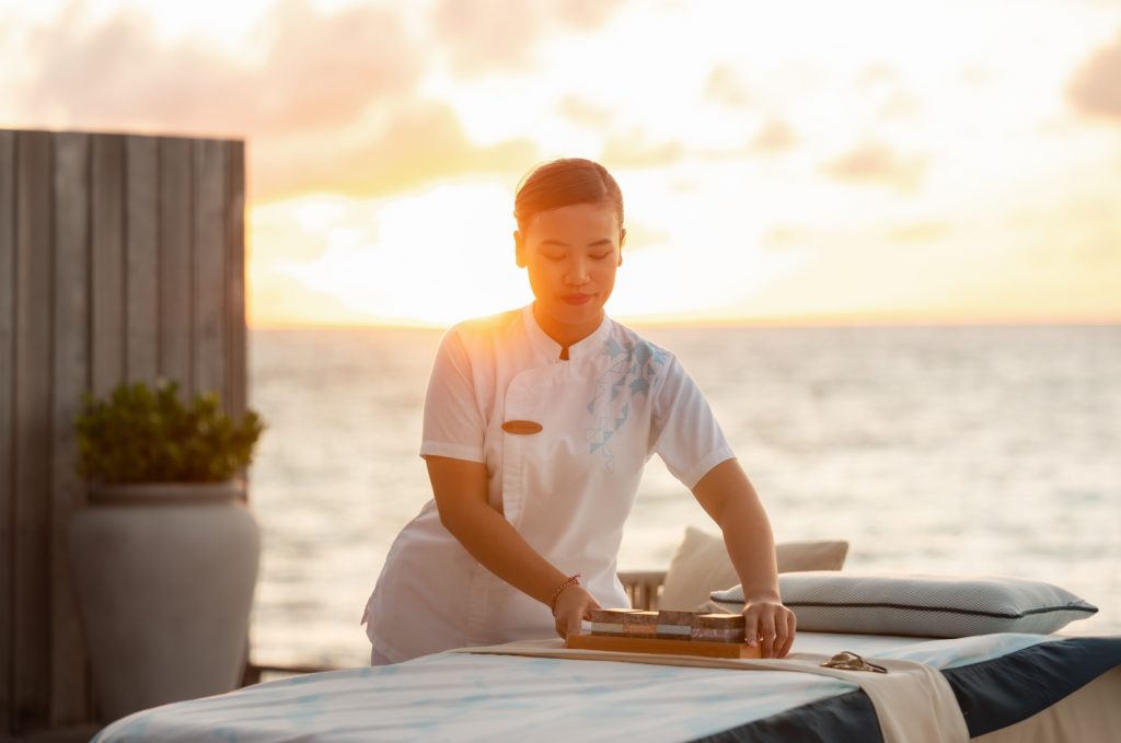 Batch MLEAI Amingiri Spa & Hammam Preparing for a Skye Deck Treatment
