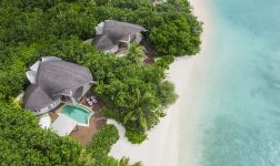 Bird's eye view beach villa JW Marriott Maldives Resort & Spa