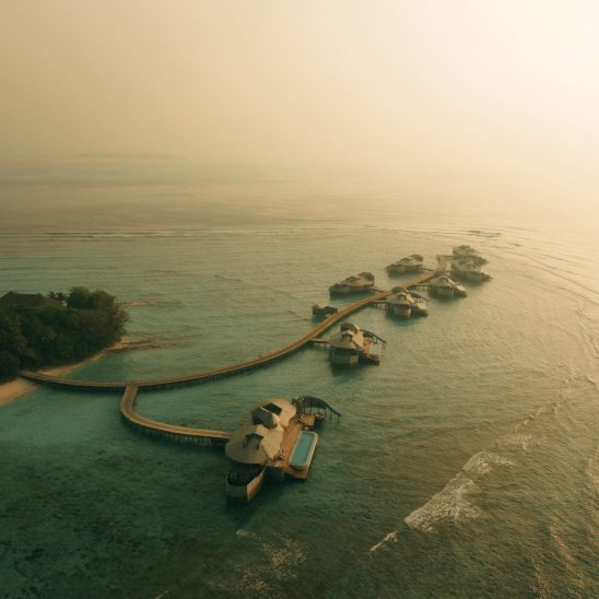 Soneva Fushi Overwater Villas Aerial (1) Large