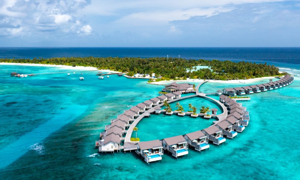 Batch ATMOSPHERE KANIFUSHI MALDIVES WATER VILLA AERIAL VIEW