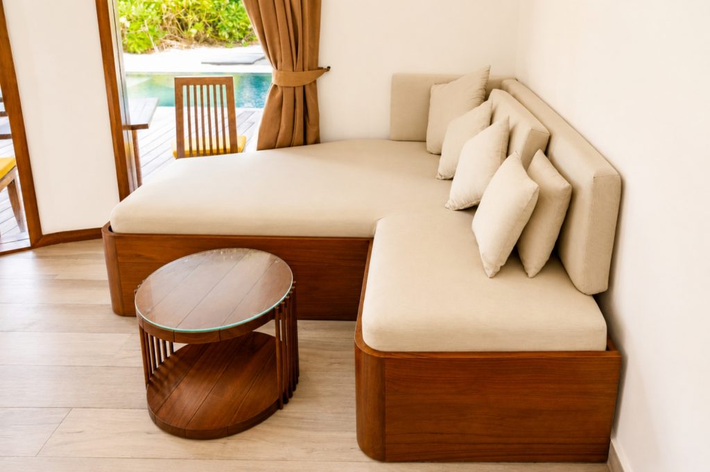 Batch Angsana Velavaru Beach Infinity Pool Villa Sofa