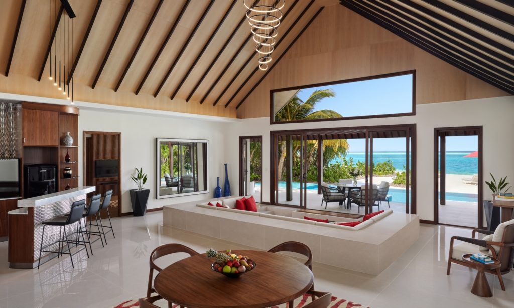 Batch Niyama Private Islands Maldives Guest Room Two Bedroom Beach Pool Pavilion Lounge Area