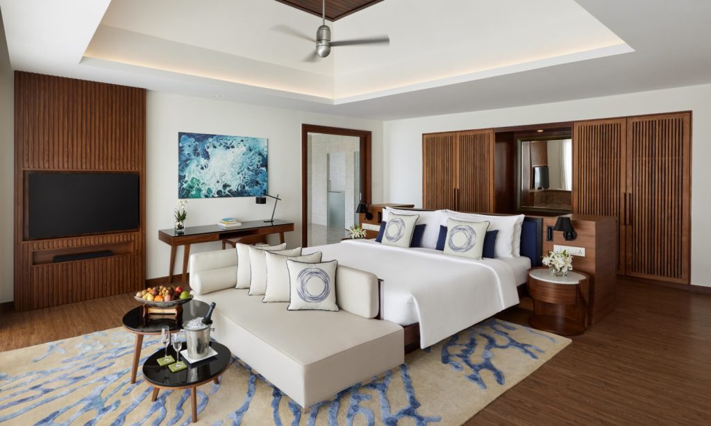 Batch Niyama Private Islands Maldives Guest Room Two Bedroom Ocean Pool Pavilion Master Bedroom Interior