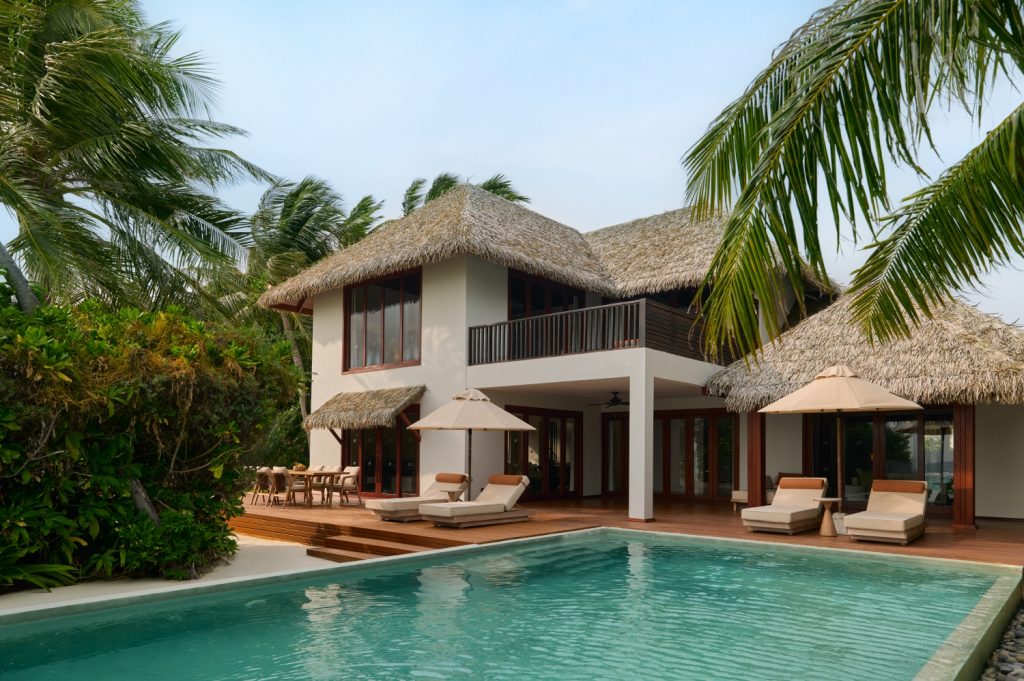 Batch dusit thani maldives accommodation beach residence pool villa king bedroom exterior