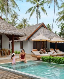 Batch dusit thani maldives accomodation two bedroom beach pool villa lifestyle family