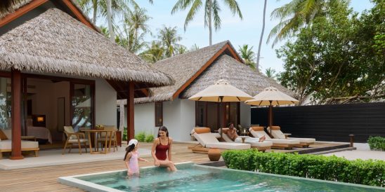 Batch dusit thani maldives accomodation two bedroom beach pool villa lifestyle family
