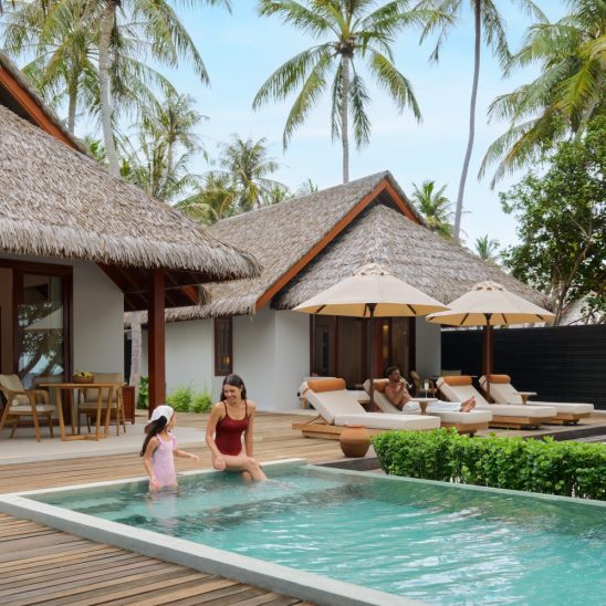 Batch dusit thani maldives accomodation two bedroom beach pool villa lifestyle family