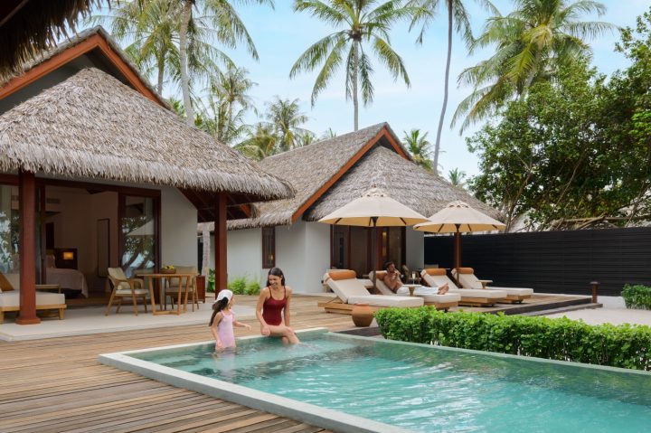 Batch dusit thani maldives accomodation two bedroom beach pool villa lifestyle family