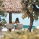 AqB Lady sitting at Surf Corner