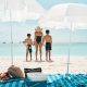 AqB Mum and 2 kids picnic on sandbank
