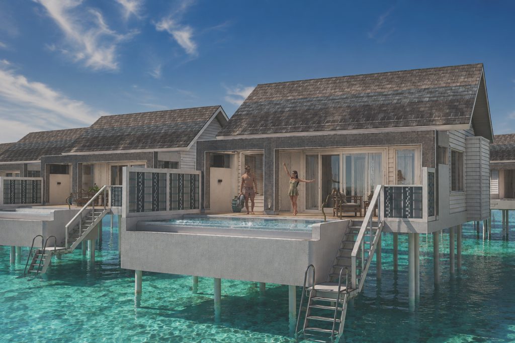 KSN Water villa exterior veranda & swimming pool