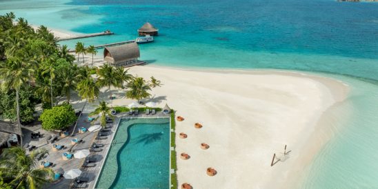 Batch Angsana Velavaru Kuredhi Pool Bar Beach Pavilion Aerial
