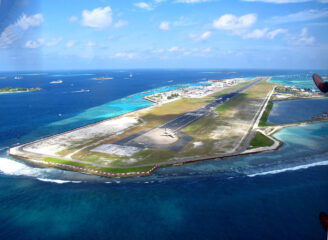 The airport in Male, Maldives, Indian ocean