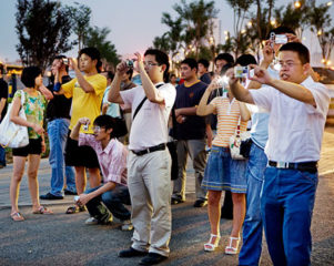 Chinese Tourists Taking pictures